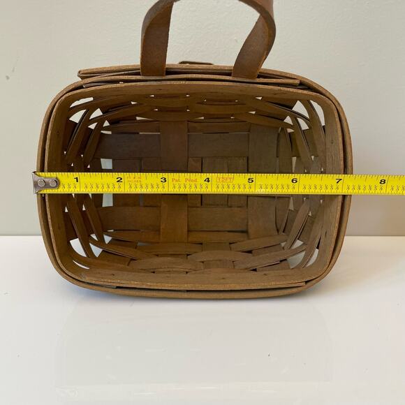 VTG Longaberger Small Key Basket With Liner Signed Dated 1985 Handmade USA Woven - Picture 11 of 13